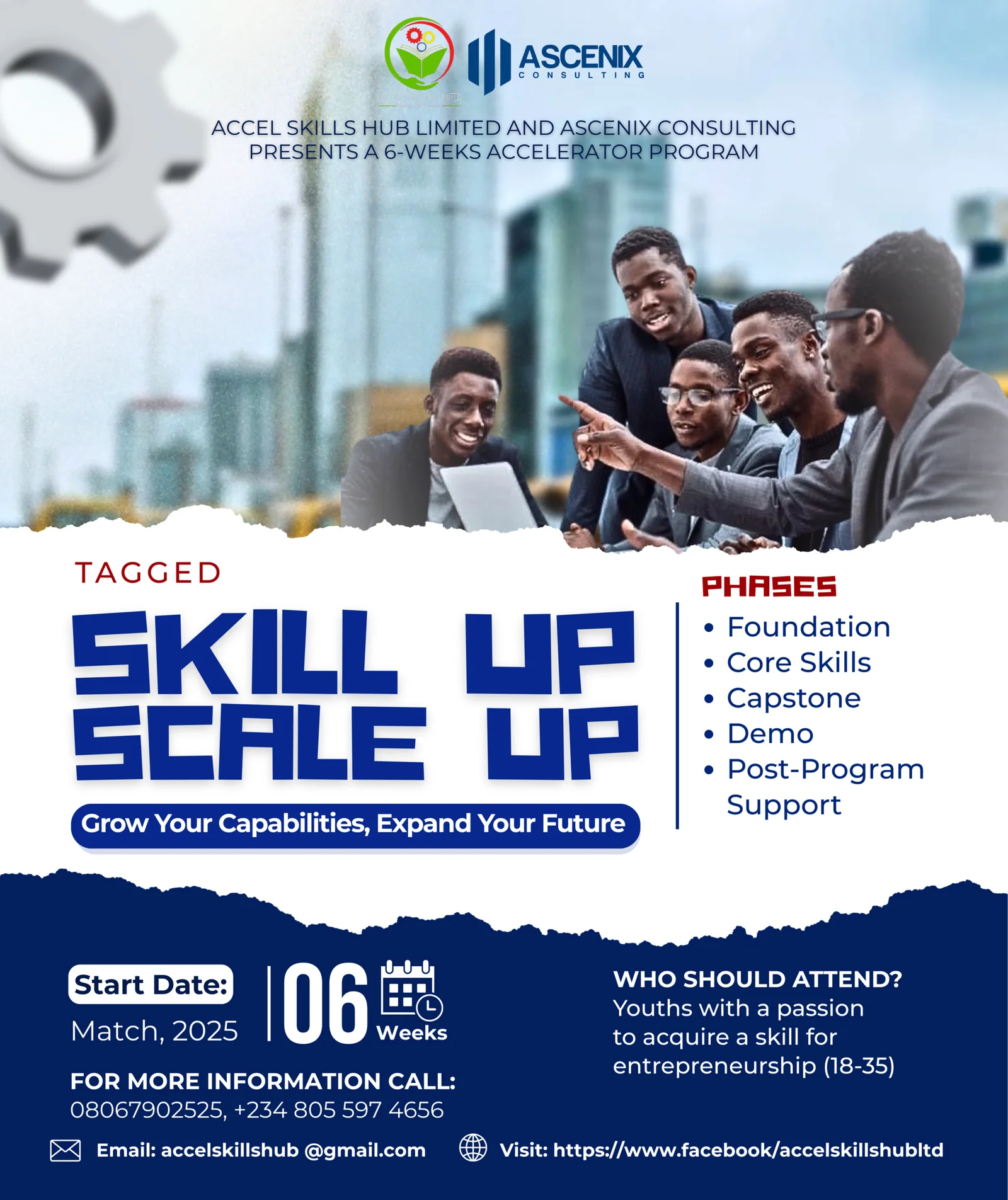 Skill Up, Scale Up accelerator programme announcement graphic